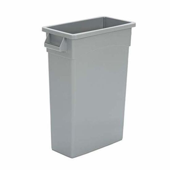 Picture of AmazonCommercial 23 Gallon Commercial Slim Trash Can, Grey, 1-pack