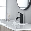 Picture of Black Bathroom Sink Faucet Single Hole matte black bathroom faucet Vanity Basin Mixer Tap with Deck Mount