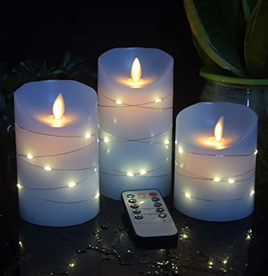 3 diameter by 24, 28 Inch Tall Round Flameless Led Candles
