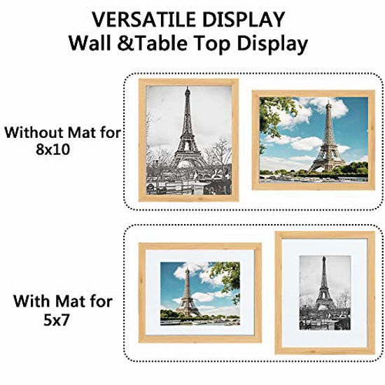 GetUSCart upsimples 8x10 Picture Frame Set of 10,Display Pictures 5x7