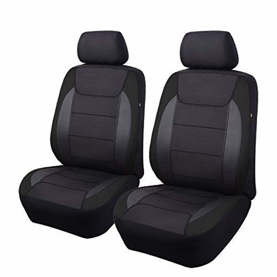 Car seat covers with back outlet pockets