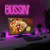 Picture of Lumoonosity Bussin Neon Sign - Meme Bussin Led Neon Lights for Gamers/Streamers/Influencers - Cool Trendy Pink Led Signs with On/Off Switch for Wall, Bedroom, Game Room Decor - 16.9 x 6.5-inch