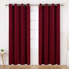 Picture of HOMEIDEAS Blackout Curtains for Bedroom 52 X 96 Inch Long 2 Panels Set Burgundy Red Room Darkening Bedroom Curtains, Soundproof Thermal Grommet Window Curtains for Living Room