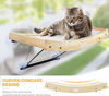 Picture of Pecute Cat Window Perch Sisal Cat Scratcher 2 in 1, Cat Hammock Window Seat with Solid Wood Frame, Iron Bracket and Heavy Duty Suction Cups Holds Cats Up to 30lbs