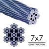 Picture of Laureola 1/16" Galvanized Steel Aircraft Wire Rope 7x7-250ft, 500ft, 1000ft (500 ft)