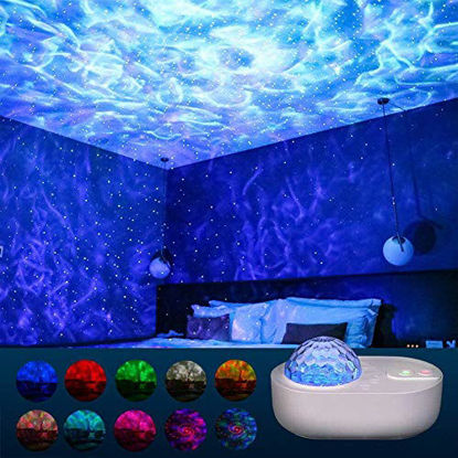 Picture of Star Projector,Night Light Projector with LED Nebula Cloud.ONXE Star Light Projector with Bluetooth Speaker for Bedroom/Game Rooms/Home Theater/Night Light Ambiance,Remote Control