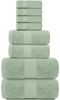 Picture of Luxury 8 Piece Bath Towel Set White - 700 GSM Combed Cotton Hotel Towels - 2 Bath, 2 Hand, 4 Washcloths (Mint Green, 8)