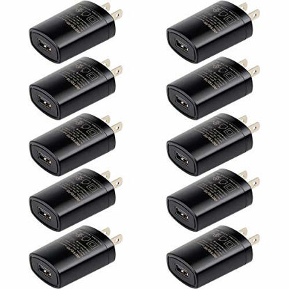 Picture of Retevis H-777 USB Wall Charger Plug Charger Adapter 5V 1A Charger for Retevis H-777 RT19 RT7 RT16 RT68 H777S RT27 RT17 RT21V RT-5R RT27V RT48 Walkie Talkie(10 Pack)