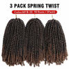 Picture of 14 Inch Spring Twist Crochet Braids Hair for Butterfly Locs Bomb Twist Crochet Hair Beyond Beauty Ombre Colors Synthetic Fluffy Hair Extension 3 Packs 30 Strands 190g/Pack(14 Inch, T1B 30)