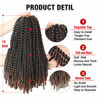 Picture of 14 Inch Spring Twist Crochet Braids Hair for Butterfly Locs Bomb Twist Crochet Hair Beyond Beauty Ombre Colors Synthetic Fluffy Hair Extension 3 Packs 30 Strands 190g/Pack(14 Inch, T1B 30)