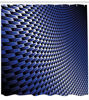 Picture of Ambesonne Dark Blue Shower Curtain, Curvy Carbon Fiber Texture Image Abstract Industrial Modern Grid, Cloth Fabric Bathroom Decor Set with Hooks, 75" Long, Royal Blue