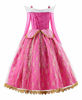 Picture of JerrisApparel Girls Pink Princess Costume Halloween Cosplay Party Dress up (Pink with Accessories, 4T)