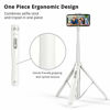 Picture of ATUMTEK 51" Selfie Stick Tripod, All in One Extendable Phone Tripod Stand with Bluetooth Remote 360° Rotation for iPhone and Android Phone Selfies, Video Recording, Vlogging, Live Streaming, White