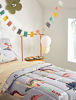 Picture of Uozzi Bedding 4 Piece Gray Dinosaurs Toddler Bedding Set with Colorful Dinos Boys Bed Comforter Sheet Set