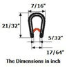 Picture of Edge Trim Black Large U Height - 21/32" U Height x 3/64" - 5/32". Grip Range (25 FEET)