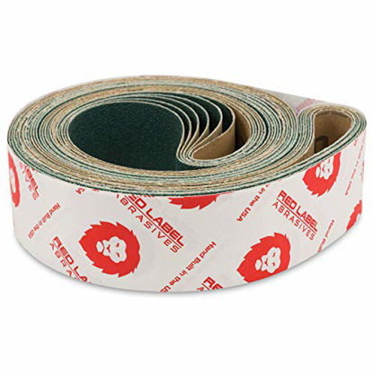 Picture of Red Label Abrasives 2 X 72 Inch 60 Grit Metal Grinding Zirconia Sanding Belts, 6 Pack