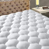 Picture of MATBEBY Bedding Quilted Fitted Twin XL Mattress Pad Cooling Breathable Fluffy Soft Mattress Pad Stretches up to 21 Inch Deep, Twin Extra Long, White, Mattress Topper Mattress Protector