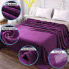 Picture of Soft Blanket King Size Blanket All Season Warm Fuzzy Microplush Lightweight Thermal Fleece Blankets for Couch Bed Sofa,90x108 inches,Purple