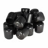 Picture of Prescott Plastics 1" Inch Round Vinyl Plug (50 Pack), Rubber Black End Cap for Metal Tubing, Fence and Auto Body, Glide Insert for Pipe Post, Chairs and Furniture legs