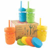 Picture of Elk and Friends Kids & Toddler Cups | The Original Glass Mason Jars 8 oz with Silicone Sleeves & Silicone Straws with Stoppers | Smoothie Cups | Spill Proof Sippy Cups for Toddlers