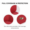 Picture of PureFit Super Stretch Chair Sofa Slipcover - Spandex Non Slip Soft Couch Sofa Cover, Washable Furniture Protector with Non Skid Foam and Elastic Bottom for Kids, Pets Sofa Red