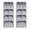 Picture of Faridabio Silverware Tray,Drawer Organizer Box Set of 2 Expandable Organizer Cutlery Tray for Kitchen Silverware Flatware Spoons Forks,Silverware Tray for Drawer