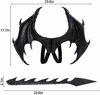 Picture of MANO Halloween Dragon Costume Cosplay Carnival Wings Tail Accessory for KidsBlack