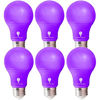 Picture of 6 Pack BlueX LED A19 Purple Light Bulbs - 9W (60Watt Equivalent) - E26 Base LED Purple Bulb, Party Decoration, Porch, Home Lighting, Holiday Lighting, Decorative Illumination Purple LED Bulb