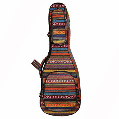 Picture of MUSIC FIRST Original Design 0.6" (15mm) Thick Padded Country Style Baritone Ukulele Case, Ukulele Bag (30"~31"). NEW ARRIVAL!