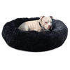 Picture of Dog Beds for Medium Dogs Washable Calming Bed for Dogs 30 Inches Black Fluffy and Soft Dog Bed Calm and Anti Anxiety Faux Fur Round Medium Sized Pet Bed for Dog