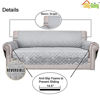 Picture of Easy-Going Sofa Slipcover Reversible Sofa Cover Water Resistant Couch Cover Furniture Protector with Elastic Straps for Pets Kids Children Dog Cat(Sofa, Light Gray/Light Gray)