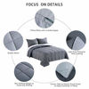 Picture of Homelike Moment Lightweight Comforter Set Twin Reversible All Season Down Alternative Bed Comforter Set Summer Blanket 2 Piece - 1 Comforter 1 Pillow Sham Twin Size Dark Gray / Light Grey