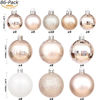 Picture of Sea Team 86 Pieces of Assorted Christmas Ball Ornaments Shatterproof Seasonal Decorative Hanging Baubles Set with Reusable Hand-held Gift Package for Holiday Xmas Tree Decorations, Champagne