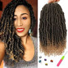 Picture of Spring Twist Crochet Hair Passion Twist Hair 14 Inch 6 Packs Pre looped Twists Braiding Hair Crochet Braids Fluffy Pretwisted Synthetic Hair Extension