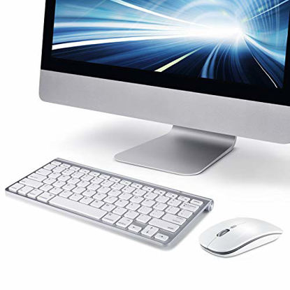 Picture of Wireless Keyboard and Mouse Compatible with iMac MacBook Windows Computer and Android Tablets