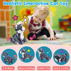 Picture of HCdoujoy Pattern Grey Robotic Cat Toy for Kids Toy Cats That Move and Meow Purrs Touch Control Kitten Toys Animated Toy Cats Realistic Kitty Toys Kitten Robot Toy for Kids Halloween Birthday Holiday