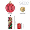 Picture of 45Pcs 6cm/2.36" Christmas Balls, Glitter Christmas Tree Ornaments Hanging Christmas Home Decorations for Home House Bar Party(Red/Gold/Green)