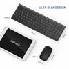 Picture of Seenda Ultra Slim Low Profile Wireless Keyboard and Mouse Combo with Number Pad for Windows Devices, Black