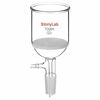 Picture of StonyLab Borosilicate Glass Buchner Filtering Funnel with Fine Frit(G3), 56mm Inner-Diameter, 60mm Depth, with 24/40 Standard Taper Inner Joint and Vacuum Serrated Tubulation (100ml)