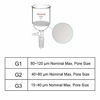 Picture of StonyLab Borosilicate Glass Buchner Filtering Funnel with Fine Frit(G3), 56mm Inner-Diameter, 60mm Depth, with 24/40 Standard Taper Inner Joint and Vacuum Serrated Tubulation (100ml)