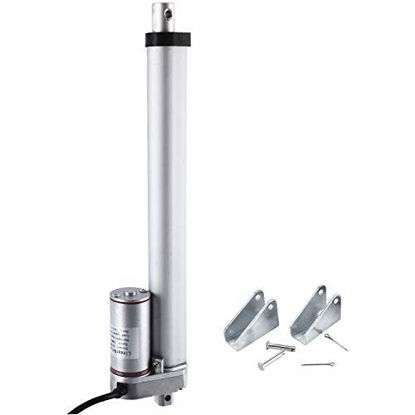 Picture of Homend DC12V 10inch Stroke Linear Actuator with Mounting Bracket 900N(225lbs) Maximum Lift 10mm/s for Recliner TV Table Lift Massage Bed Electric Sofa Linear Actuator