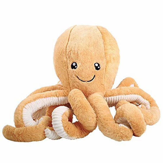 Picture of DENTRUN Octopus Stuffed Animals, Octopus Plush Doll Play Toys for Kids Girls Boys Adults Birthday Xmas Gift Present 7/16/24/32 Inches, 5 Colors (24 inches, Brown)