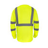 Picture of LX Reflective High Visibility Reflective Safety T Shirt Long Sleeve Breathable Fast Dry Mesh T Shirt(Yellow-3Pcs, XXL)