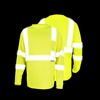 Picture of LX Reflective High Visibility Reflective Safety T Shirt Long Sleeve Breathable Fast Dry Mesh T Shirt(Yellow-3Pcs, XXL)