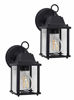 Picture of CORAMDEO Outdoor Wall Porch Light, Wall Sconce for Porch, Patio, Deck and More, E26 Medium Base Socket, Suitable for Wet Location, Black Powder Coat Cast Aluminum with Beveled Glass 2 Pack