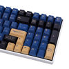 Picture of Blue Samurai Keycaps 129 Keys PBT Cherry Profile Keycaps Dye Sublimation with Key Puller for RK61 GK61 Anne Pro Cherry Mx Mechanical Keyboard