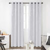 Picture of Deconovo Room Darkening Blackout Curtains, Foil Print Wave Window Curtain Panels for Bedroom, 52 by 72 Inch, Light Greyish White, 2 Panels