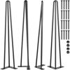 Picture of Happybuy Hairpin Table Legs 20" Black Set of 4 Desk Legs 880lbs Load Capacity (Each 220lbs) Hairpin Desk Legs 3 Rods for Bench Desk Dining End Table Chairs Carbon Steel DIY Heavy Duty Furniture Legs