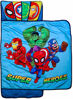 Picture of Marvel Super Hero Adventures Hero Time Nap Mat - Built-in Pillow and Blanket Featuring The Avengers - Super Soft Microfiber Kids'/Toddler/Children's Bedding, Age 3-5 (Official Marvel Product)