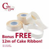 Picture of Cake Drums Round 12 Inches - (Silver, 12-Pack) - Sturdy 1/2 Inch Thick - Professional Smooth Straight Edges - Free Satin Cake Ribbon